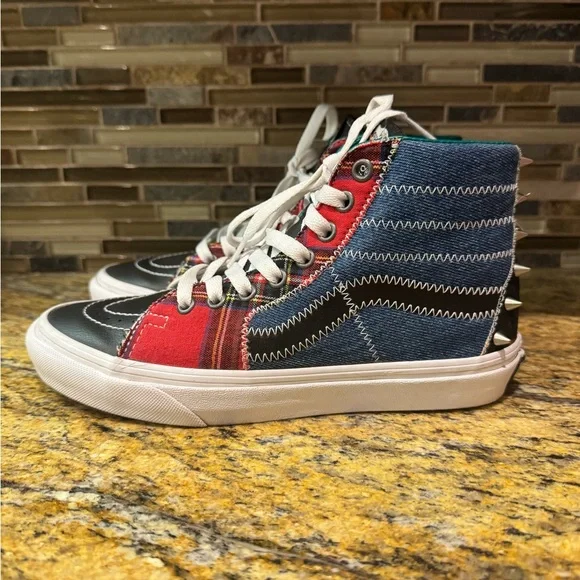 Vans Sk8-Hi Tartan Daze Punk Hi-Top Sneakers Shoes Size Men 5.5 EU size 37 - Picture 2 of 10
